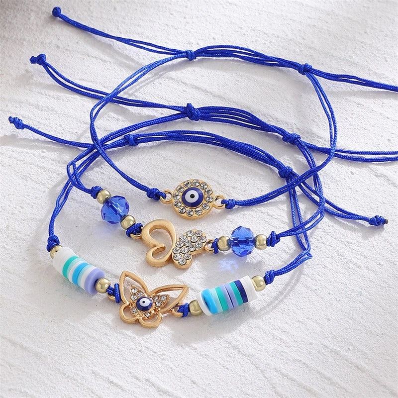 Stoff Augen Armband Set "Braccialetto Occhio no.547" - PITANI