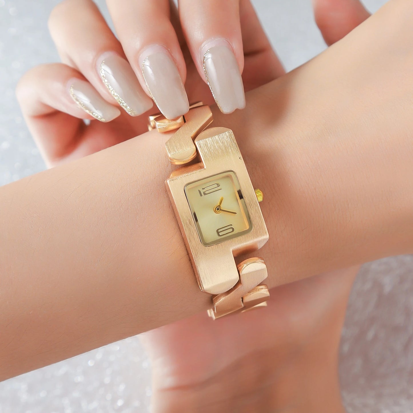 Außergewöhnliche geometrische Edelstahl Armbanduhr "Luce Alla Moda Per Donna no.3142" - PITANI