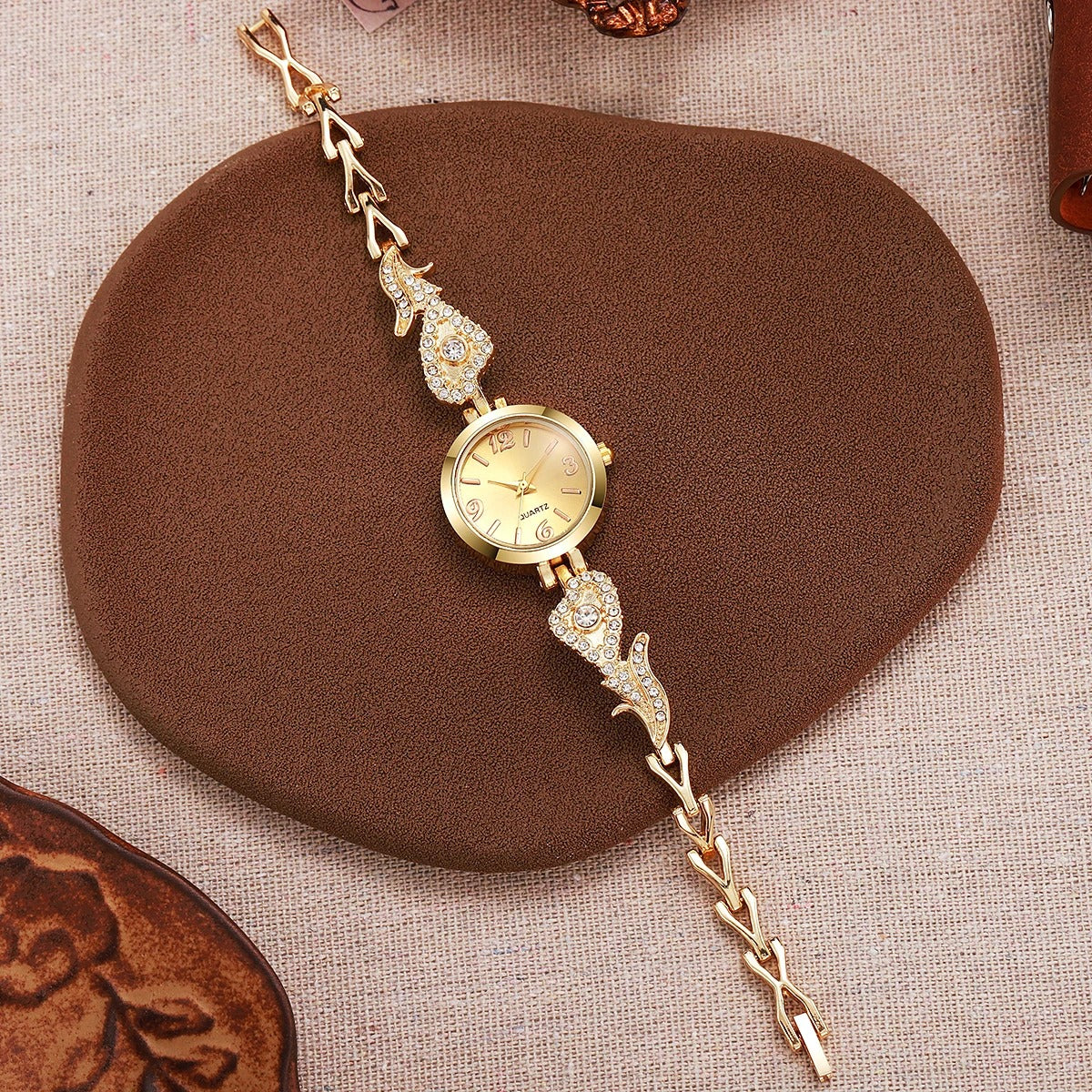 Edelstahl Glitzer Armbanduhr "Orologio Al Quarzo Con Diamanti no.3137" - PITANI