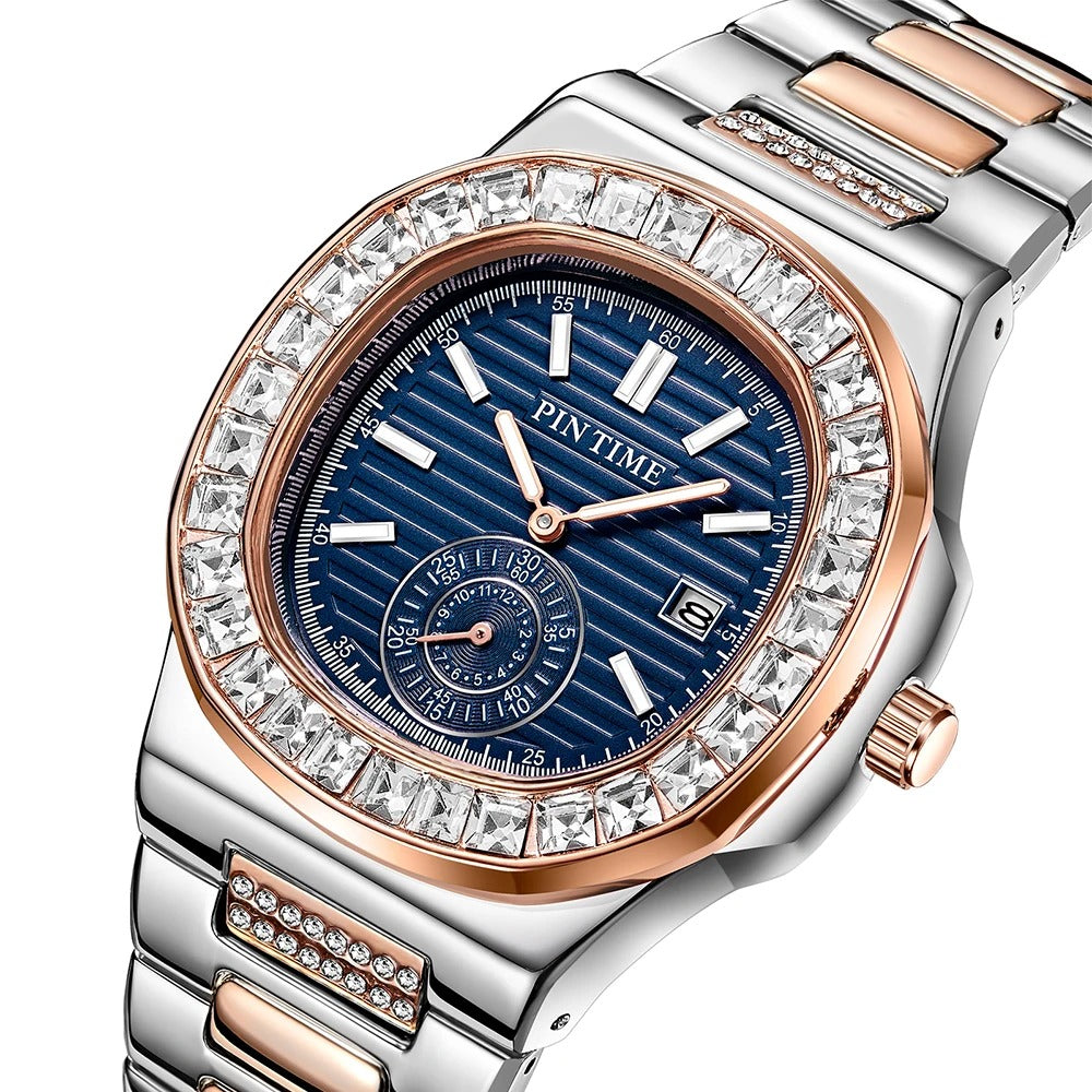 Edelstahl Armbanduhr mit glänzender Lünette "Orologi bella mondo no.4141" - PITANI