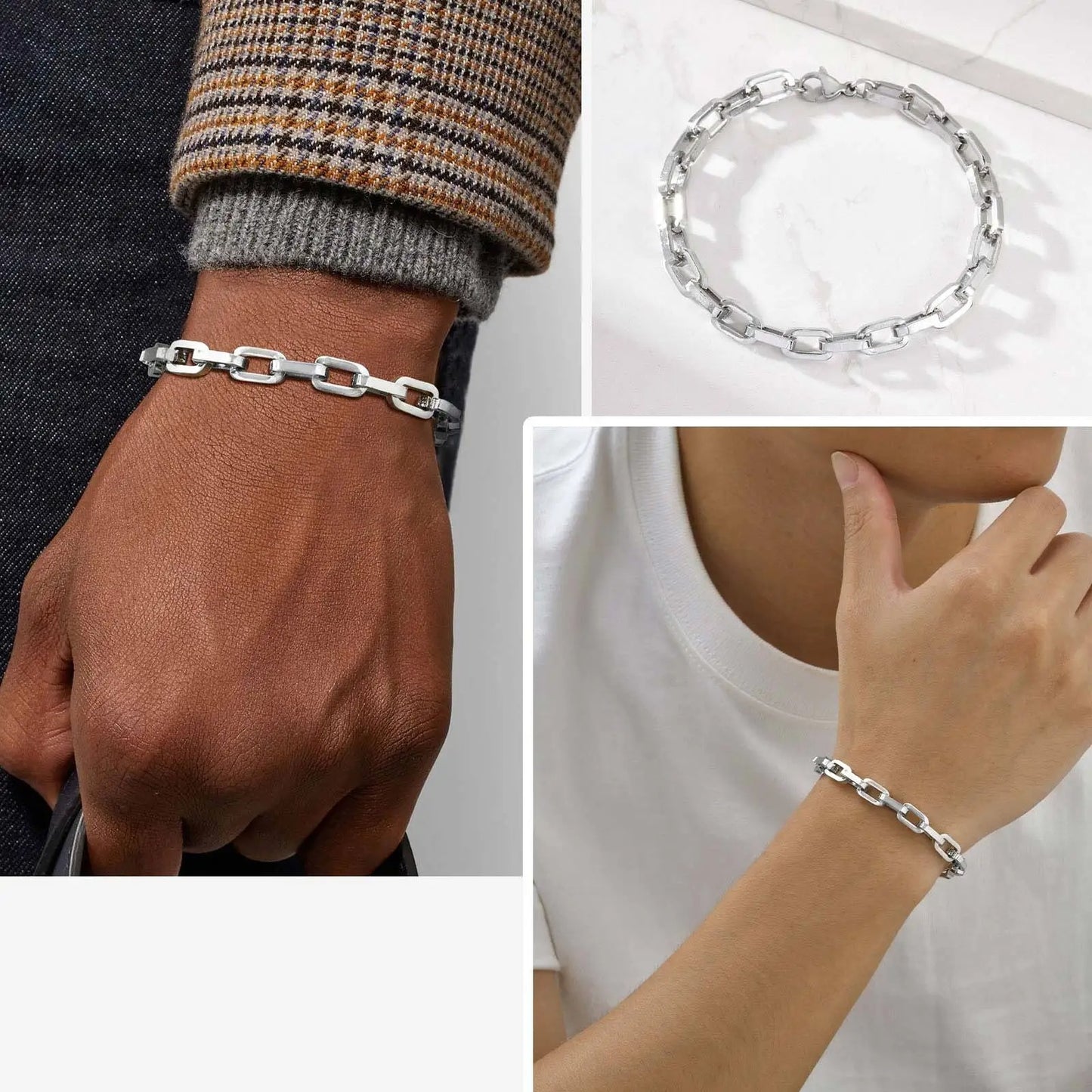 Edelstahl Armband "Braccialetti a Catena a Maglie no.5309" - PITANI