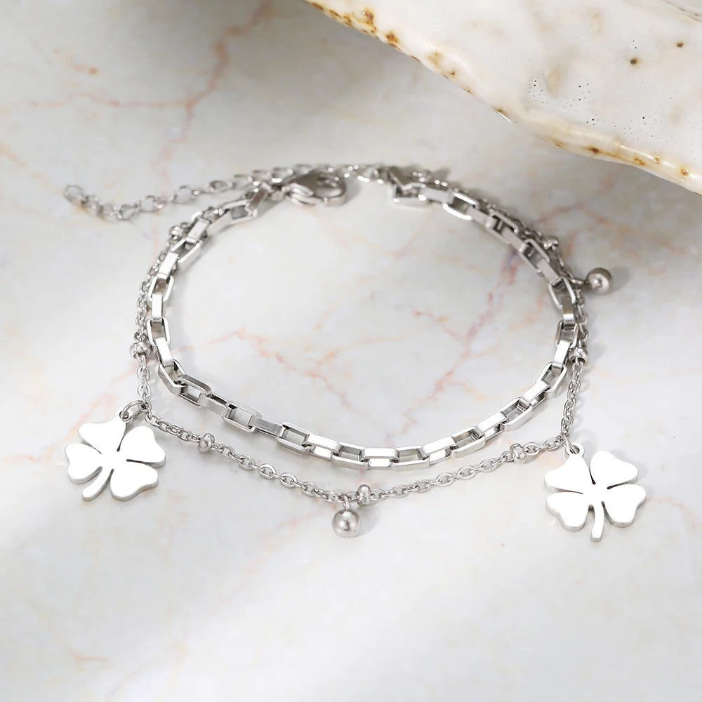 Edelstahl Armband "Ciondolo trifogli no.514" - PITANI