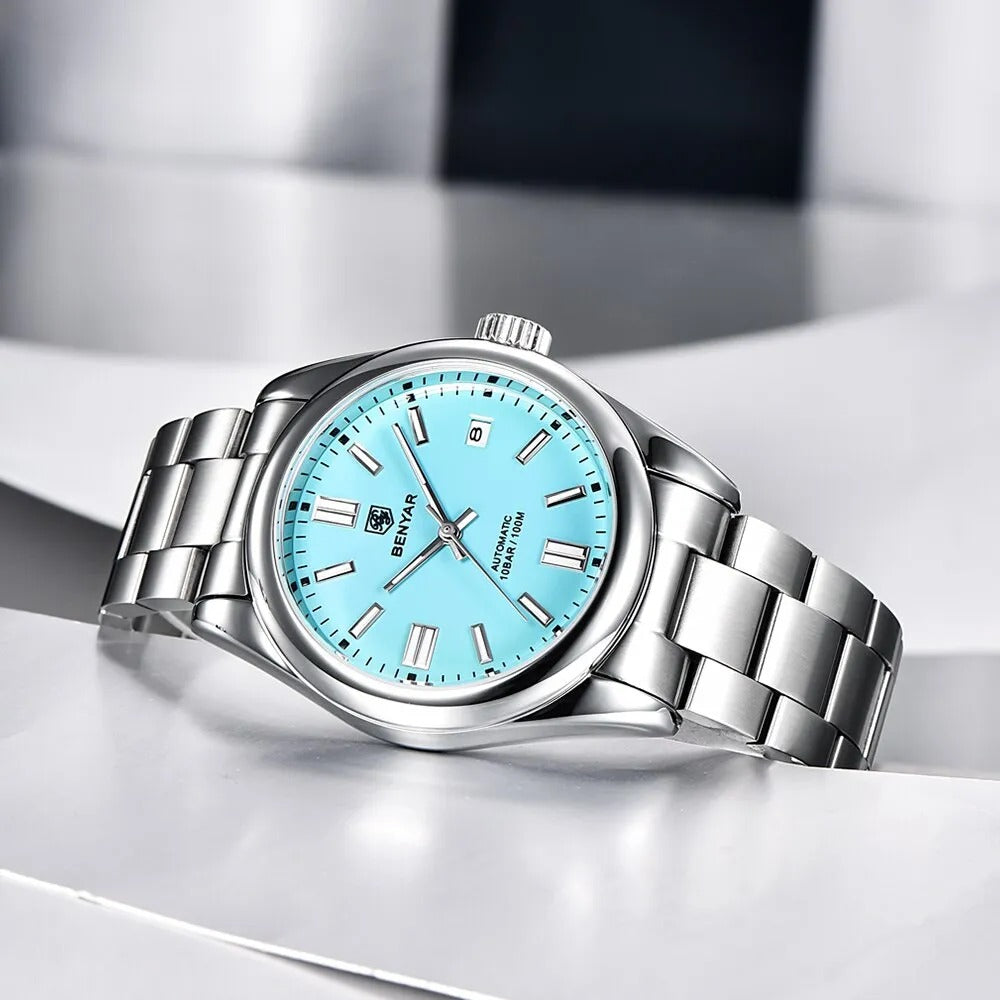 Edelstahl Automatik Armbanduhr "Impermeabile Blu no.419" - PITANI