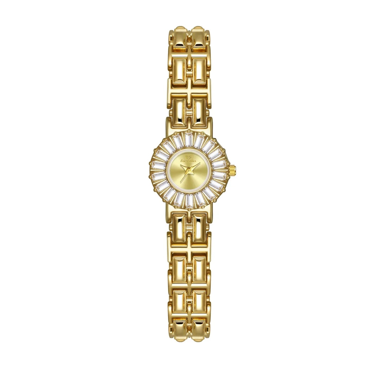 Edelstahl Armbanduhr mit Kristalloptik Lünette "Quarzo Classico Impermeabile no.3172" - PITANI