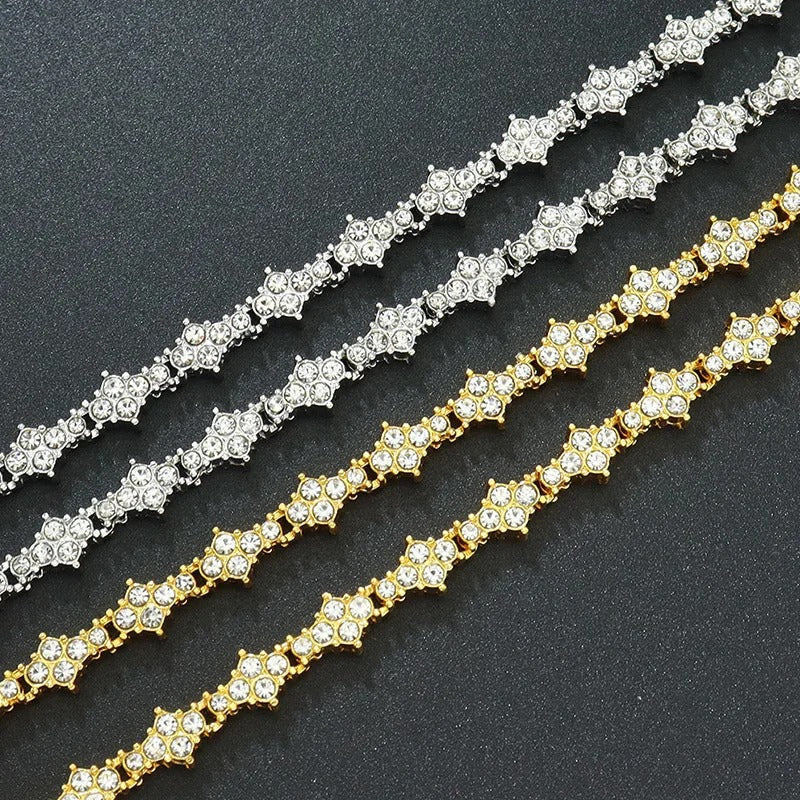 Glitzerndes Zirkonia Edelstahl Armband "Stella Cubica no.5201" - PITANI