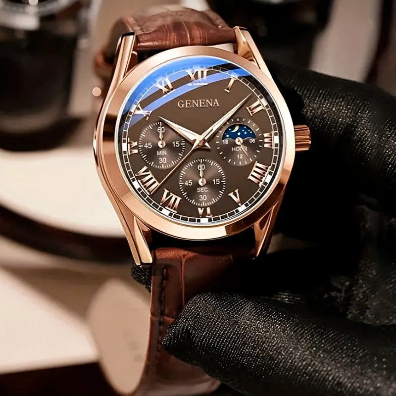 Leder Armbanduhr "Orologio Al Quarzo Casual no.4122" - PITANI