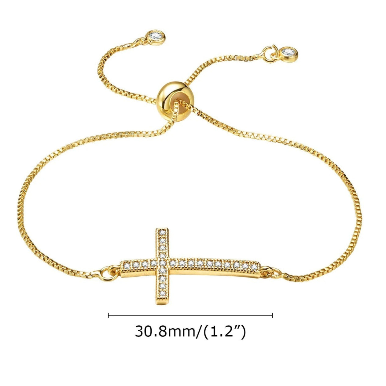 Edelstahl Glitzer Kreuz Armband "Braccialetti a Croce no.5205" - PITANI