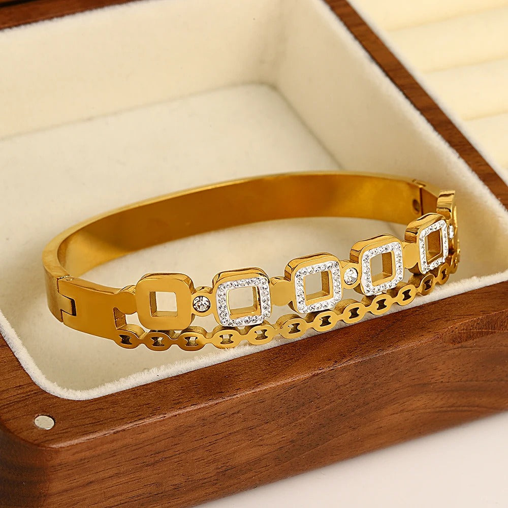 Edelstahl Armband "Cristallo Quadrato no.543" - PITANI