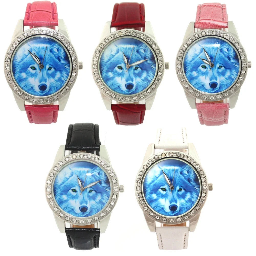 Wolf Leder Armbanduhr "Animale Lupo no. 197" - PITANI