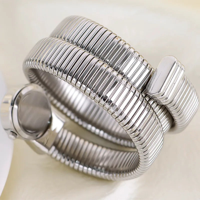 Schlangenform Edelstahl Armbanduhr "Quarzo A Forma no.148" - PITANI