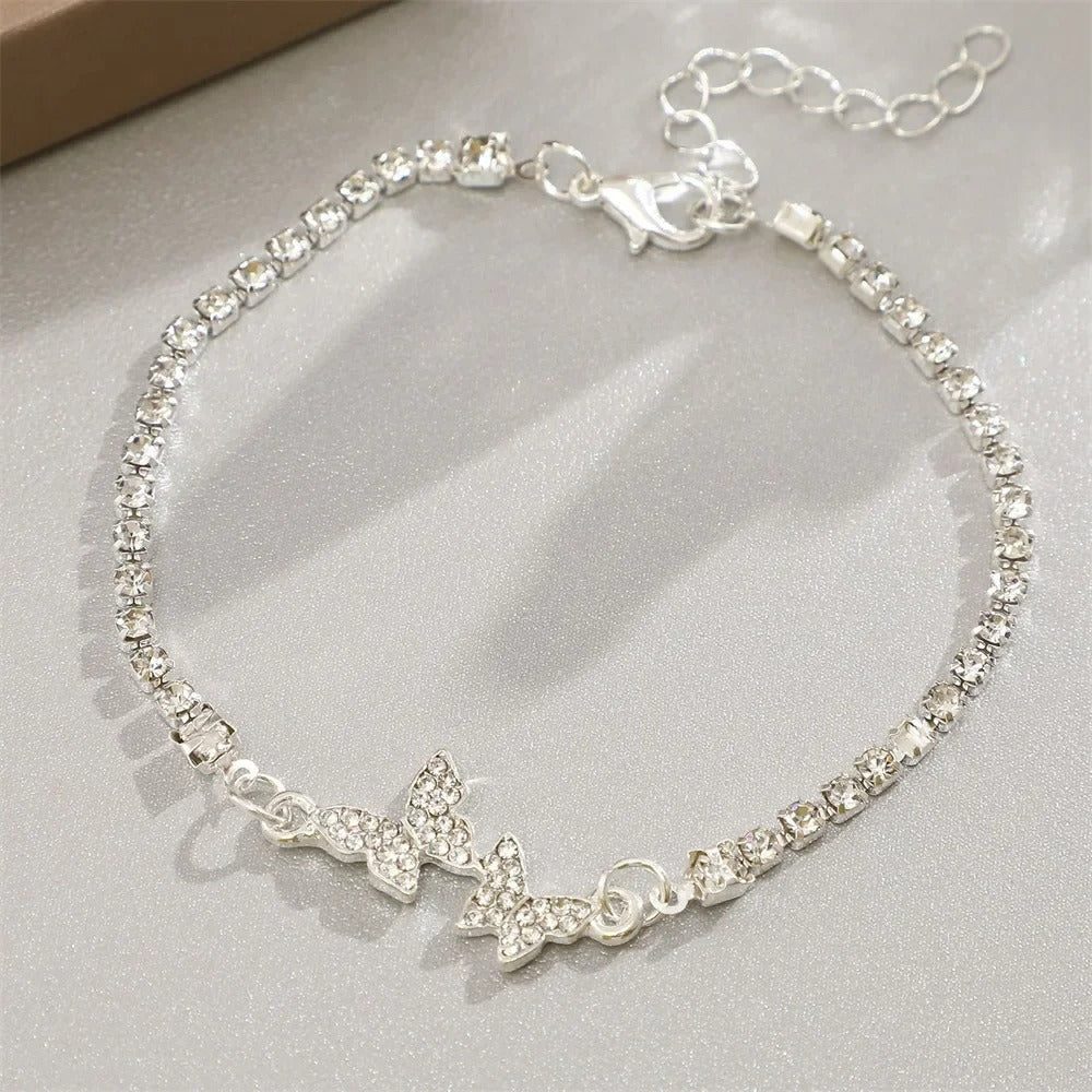 Edelstahl Armband mit Schmetterling Motiv "Strass di Cristallo no.5222" - PITANI