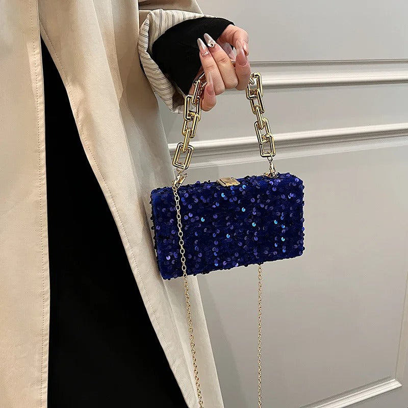 Premium "Paillettes in rilievo no.261" Handtasche/Clutch Größe "S" - PITANI