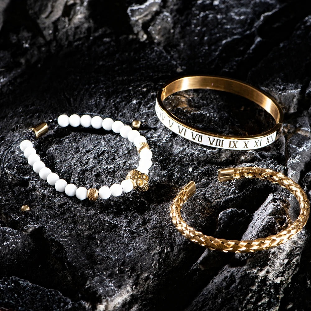 Edelstahl Armband Set "Bracciale Teschio no.532" - PITANI