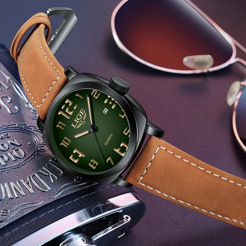 Leder Armbanduhr "Orologi Cinturino In Pelle Calendario no.429" - PITANI
