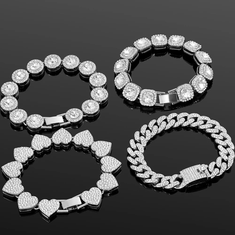 Edelstahl Glitzer Armband "Braccialeto nonloso massiccio no.515" - PITANI