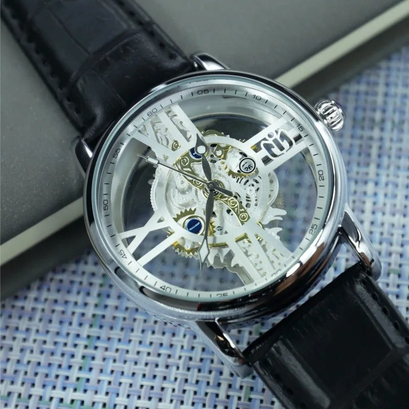 Durchsichtige Leder Armbanduhr "Moda Rotondo no. 224" - PITANI