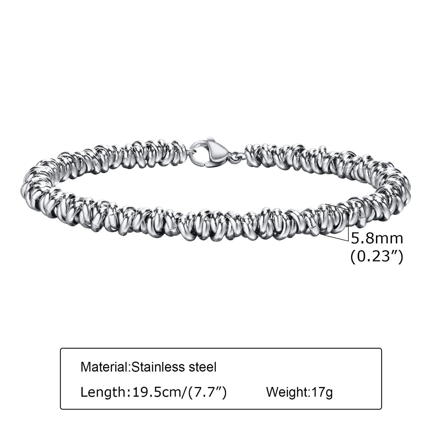 Unregelmäßig gedrehtes Edelstahl Armband "Bracciale Per Coppia no.5209" - PITANI