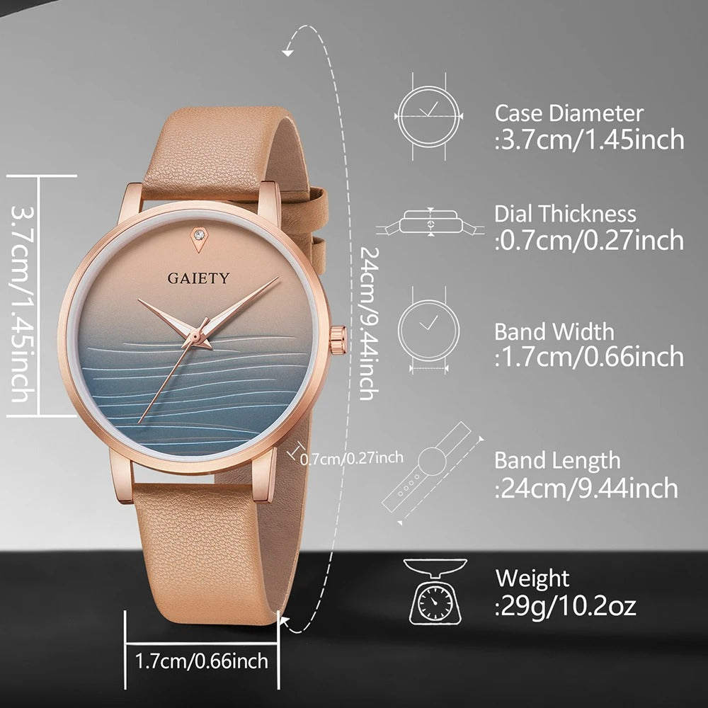 6-teiliges Uhren-Schmuckset „Bracciale Collana Orecchini No.6820“ - PITANI