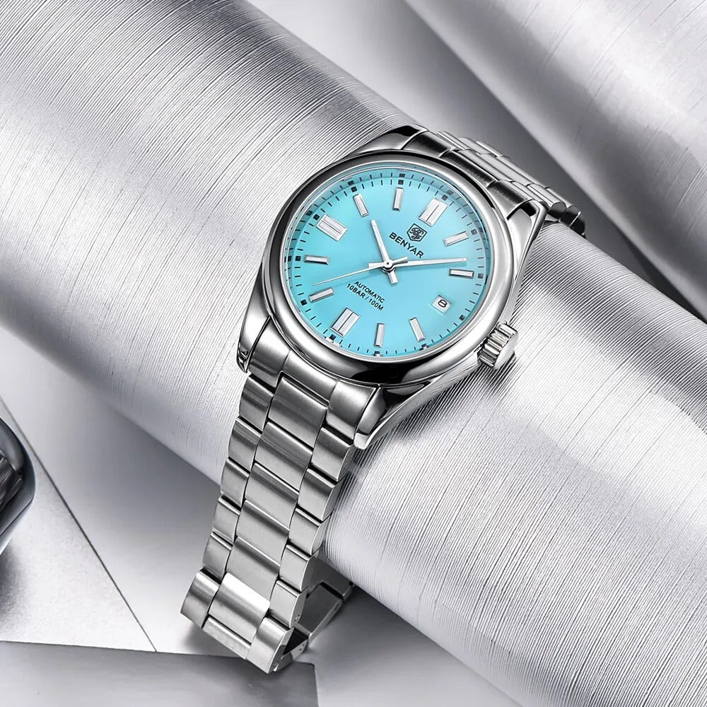 Edelstahl Automatik Armbanduhr "Impermeabile Blu no.419" - PITANI