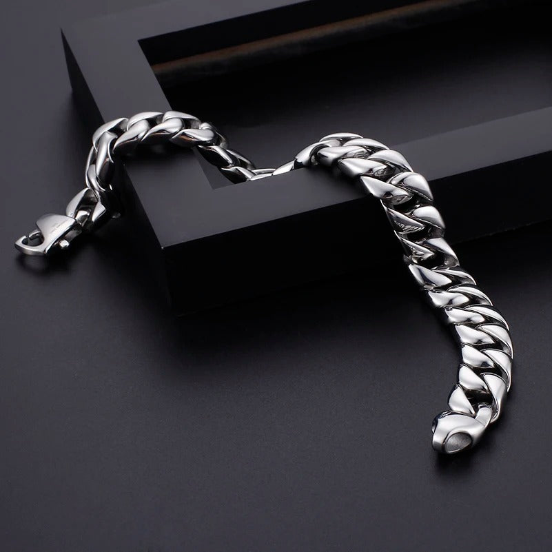 Edelstahl Armband "Catena a Maglie a Cordolo no.527" - PITANI