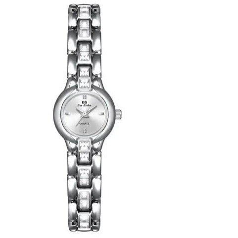 Schlicht glitzernde Edelstahl Armbanduhr "Gioiello Diamante Quadrato no.3161" - PITANI