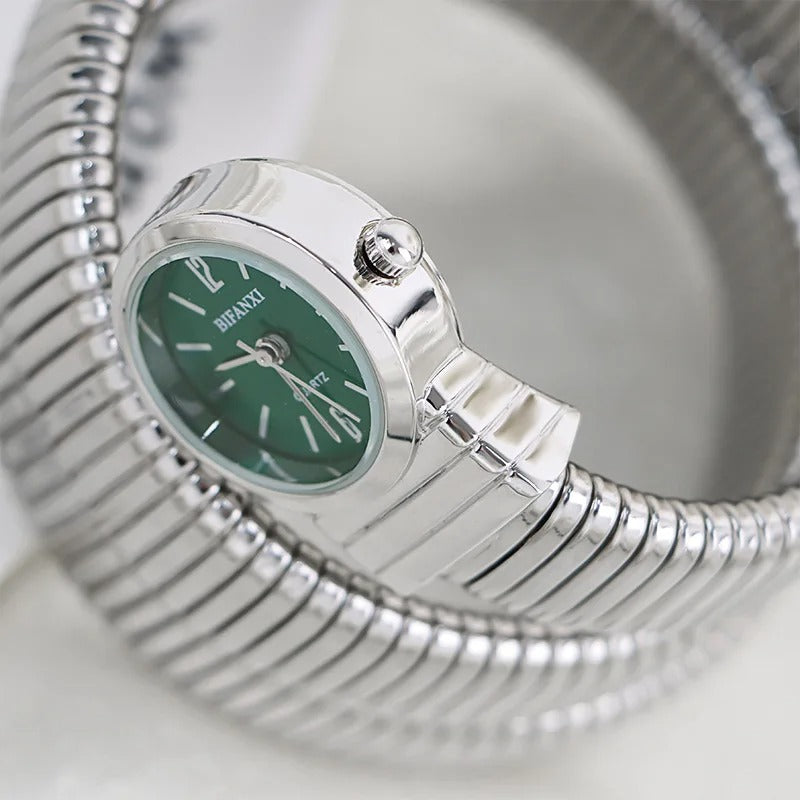 Schlangenform Edelstahl Armbanduhr "Quarzo A Forma no.148" - PITANI