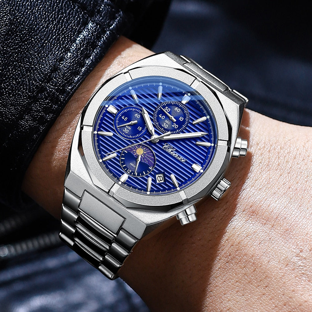 Edelstahl Armbanduhr "Guardolo Blu no.303" - PITANI