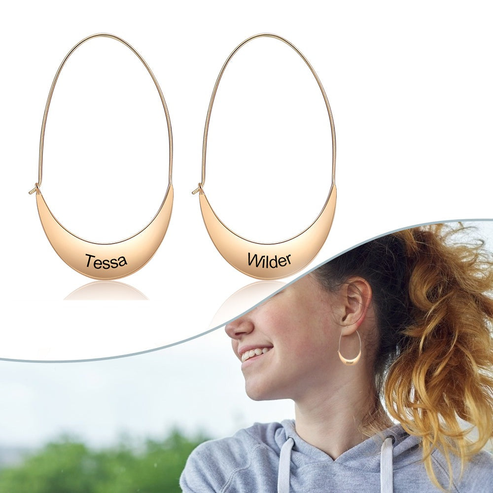 Personalisierte Edelstahl Ohrringe "Luna" - PITANI