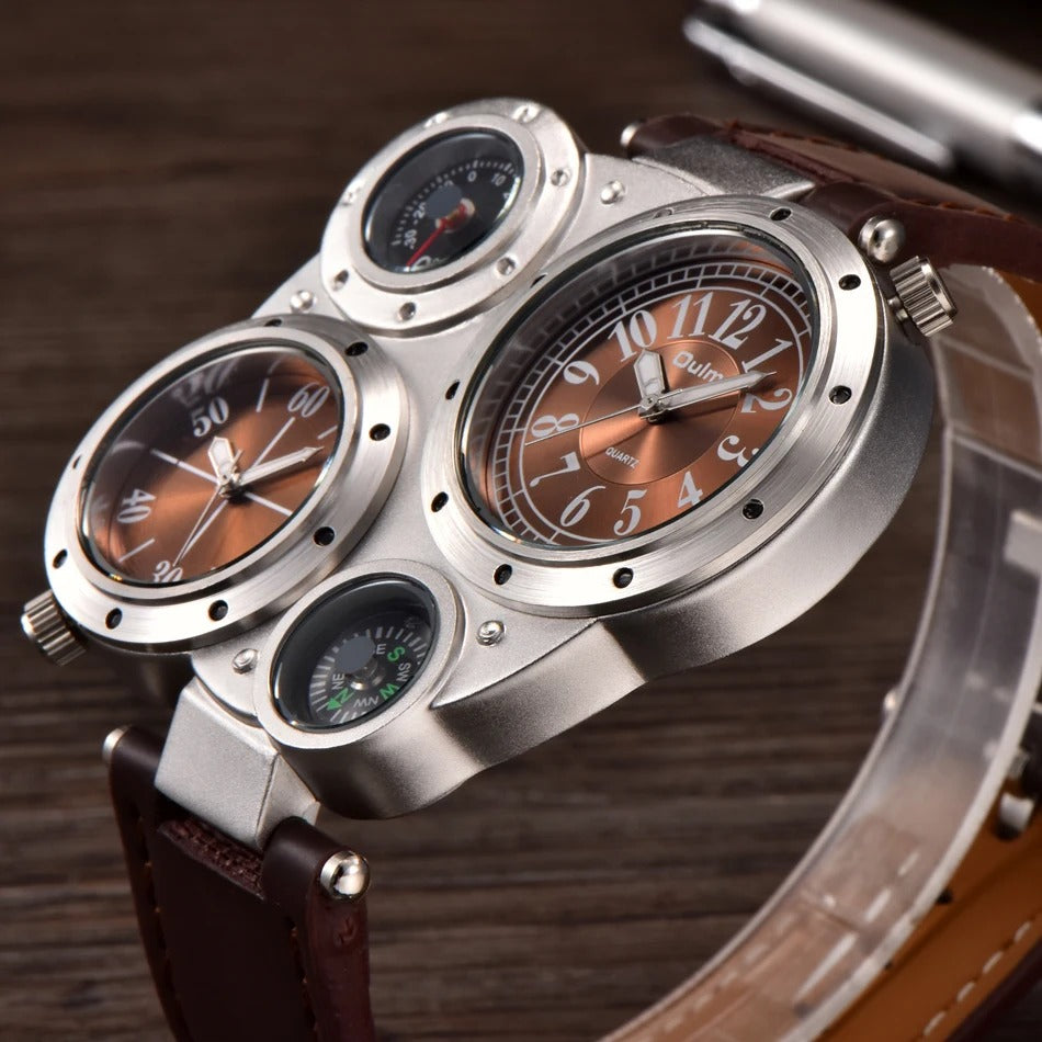 Leder Armbanduhr "Fuso Orario no.825" - PITANI
