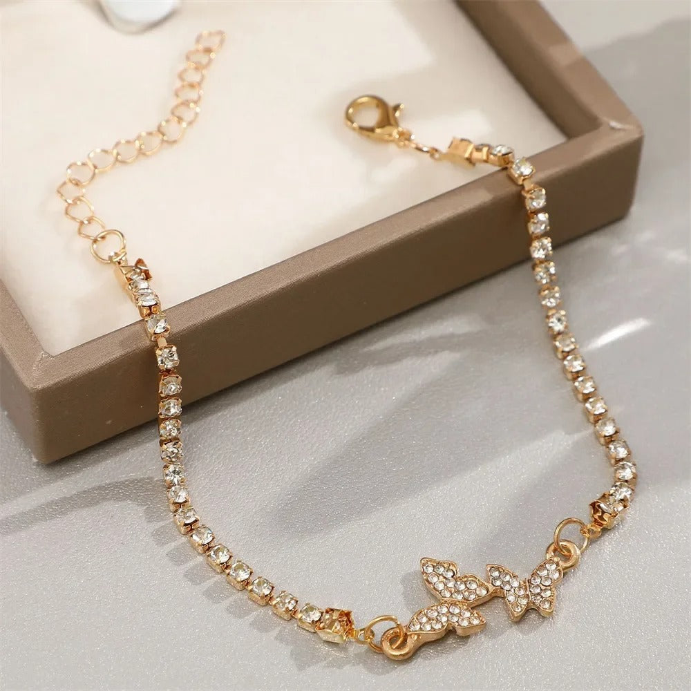 Edelstahl Armband mit Schmetterling Motiv "Strass di Cristallo no.5222" - PITANI
