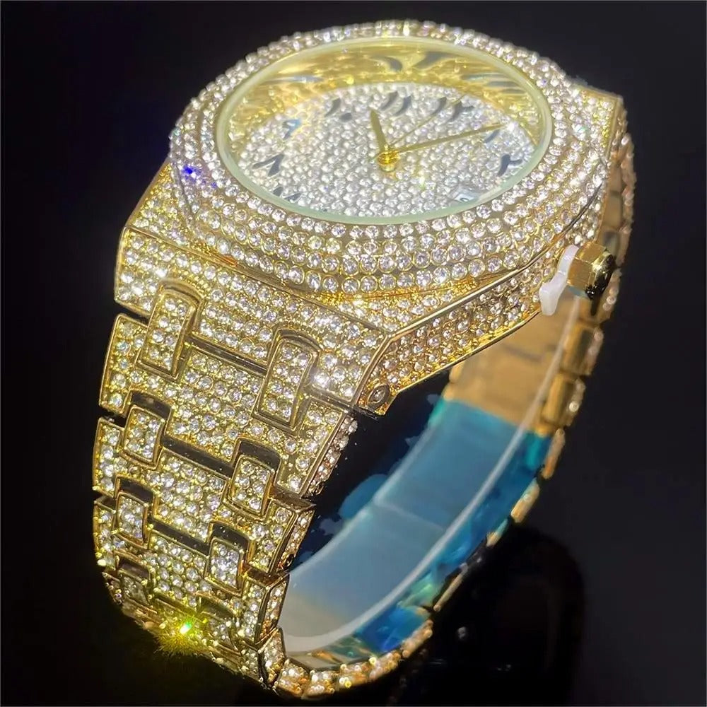 Edelstahl Glitzer Armbanduhr "Orologio Con Numeri Arabi no.4121" - PITANI