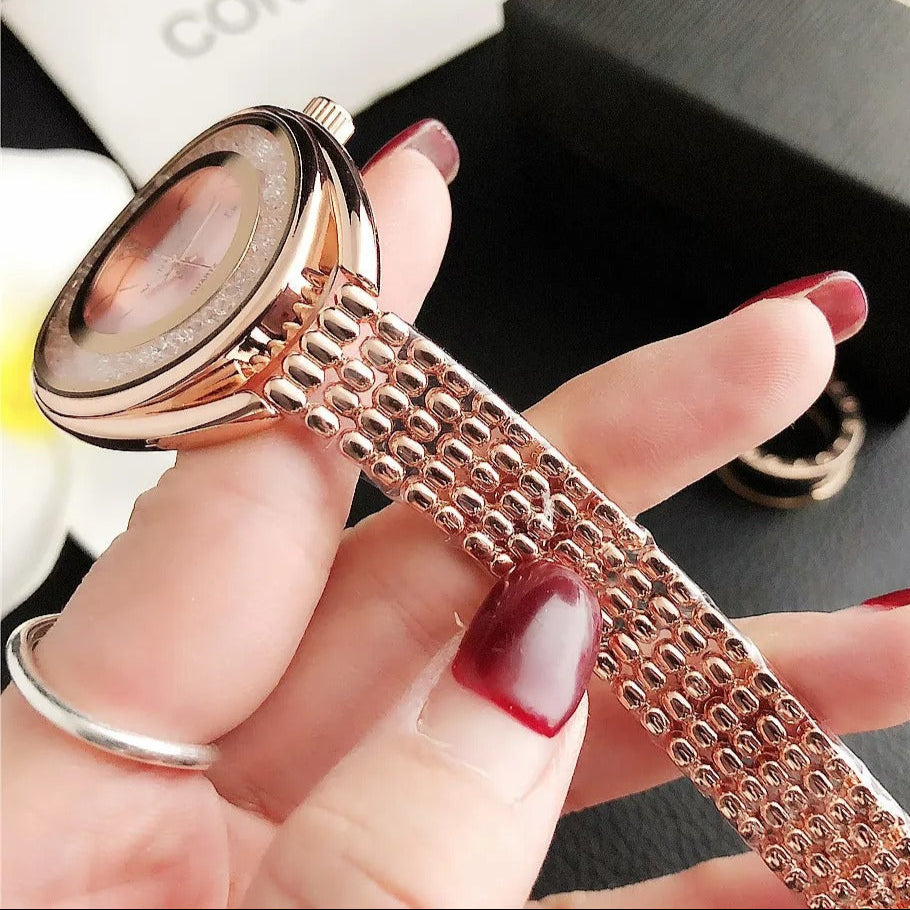 Edelstahl Glitzer Armbanduhr "Orologi Di Cristallo Di Mare belle no.155" - PITANI