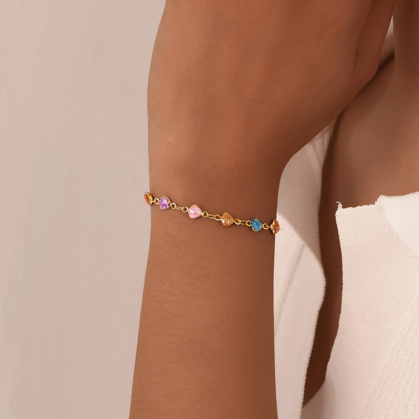 Buntes Edelstahl Armband mit verschiedenen Motiven "Fiore Del Cuore no.5210" - PITANI