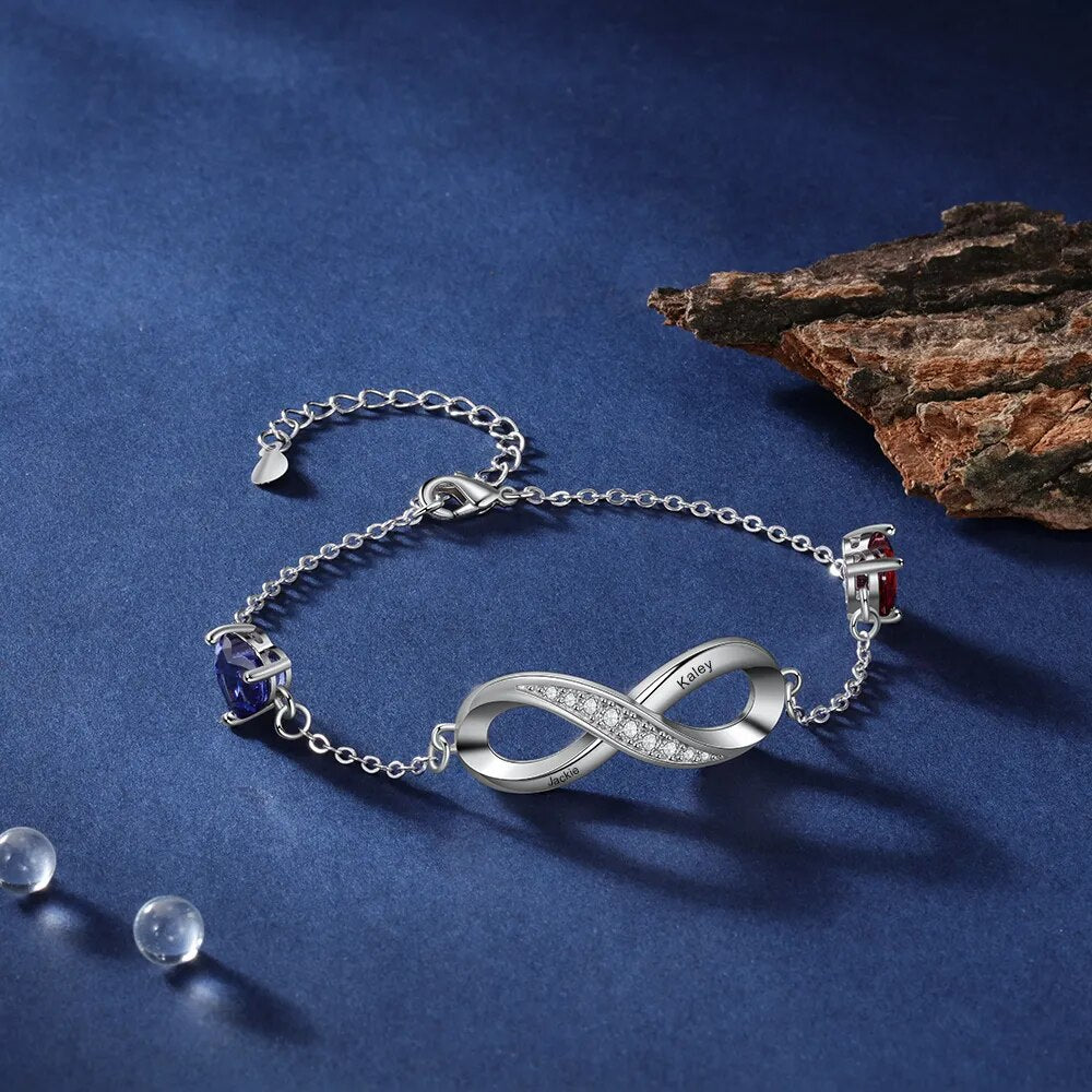 Personalisiertes Edelstahl Armband "Bracciale Infinito" - PITANI