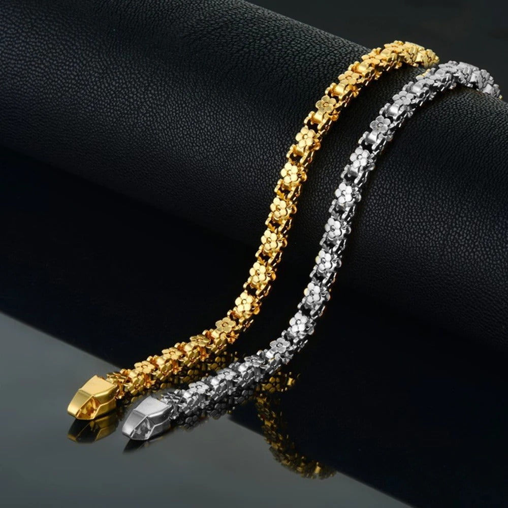 Edelstahl Glitzer Armband "Forma di fiore in acciaio no.516" - PITANI