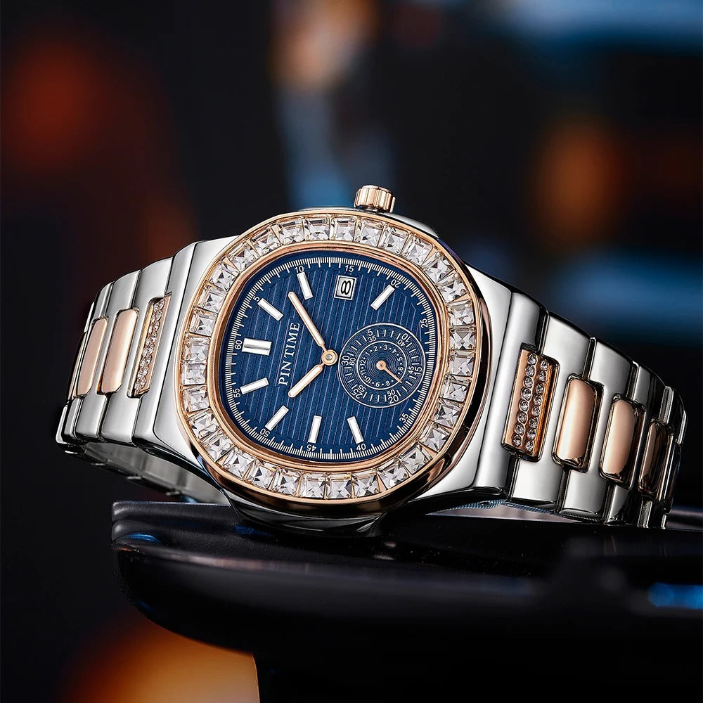 Edelstahl Armbanduhr mit glänzender Lünette "Orologi bella mondo no.4141" - PITANI