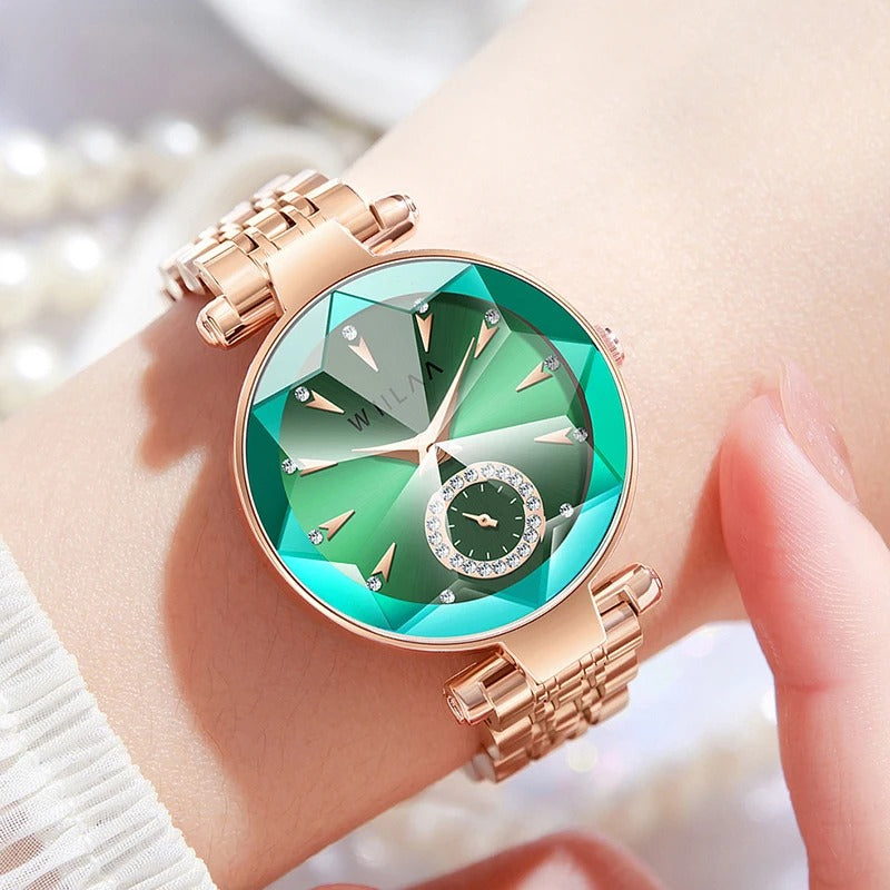 Edelstahl Armbanduhr "Orologio Da Donna Con Strass no.3121" - PITANI