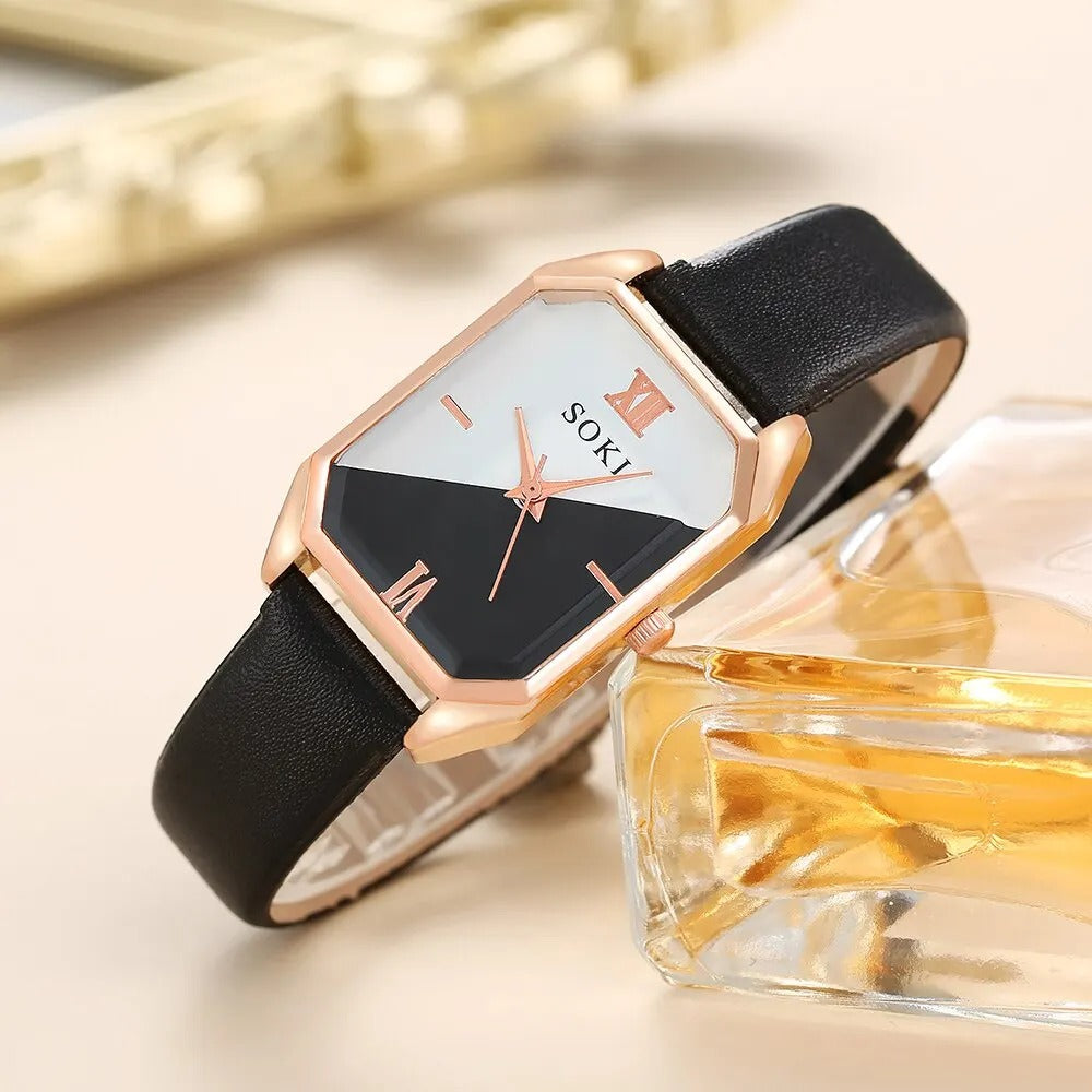 6-teiliges Uhren-Schmuckset „6 Pezzi Di Quarzo Quadrato No.6804“ - PITANI