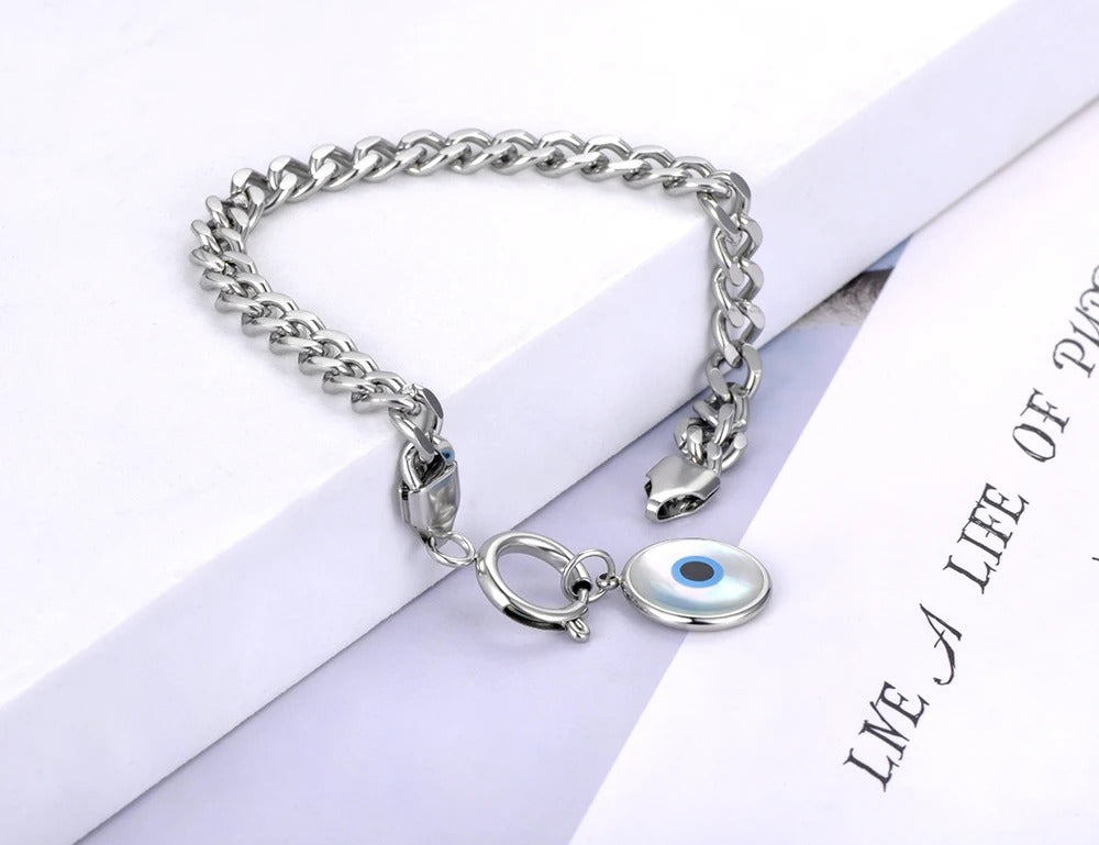 Edelstahl Augen Armband "Occhi Turchi In Acciaio no.522" - PITANI