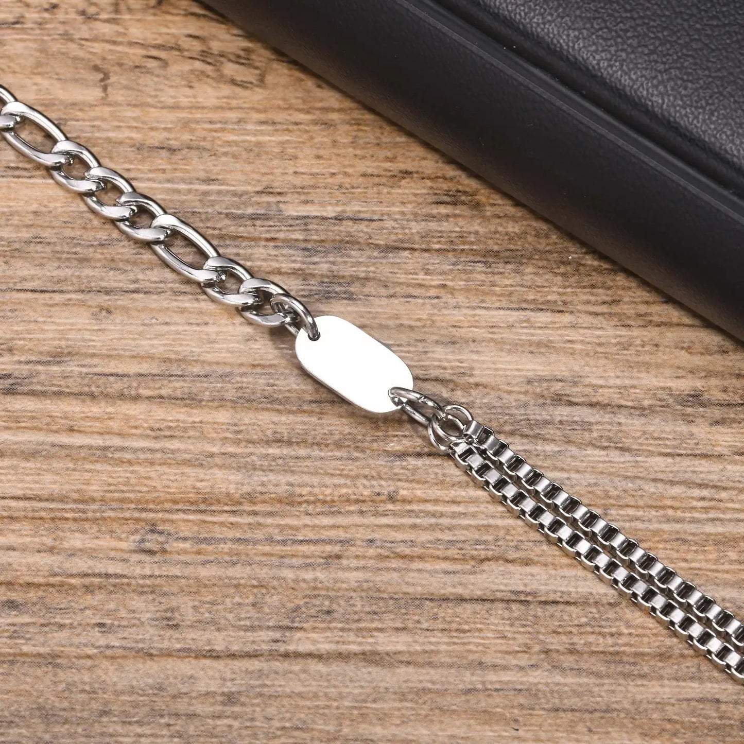 Edelstahl Buchstaben Armband "Scatola a doppio strato no.305" - PITANI