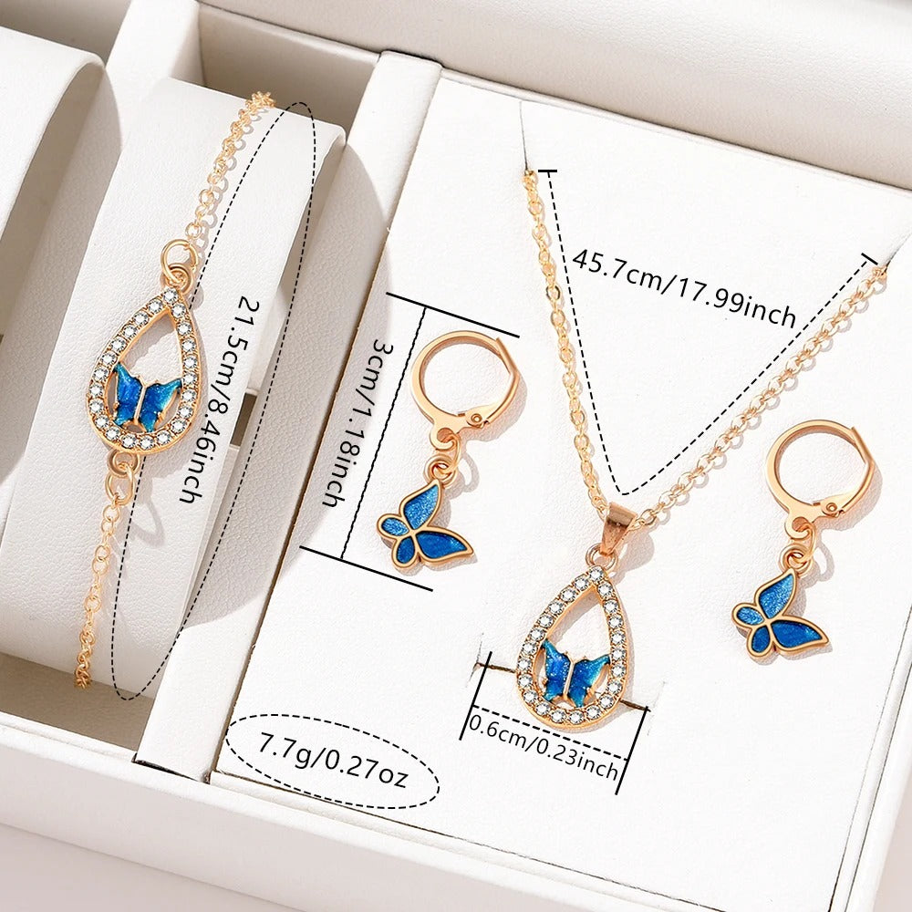 6-teiliges Schmetterling Uhren-Schmuckset „Set Di Gioielli Con Orologio No.6823“ - PITANI