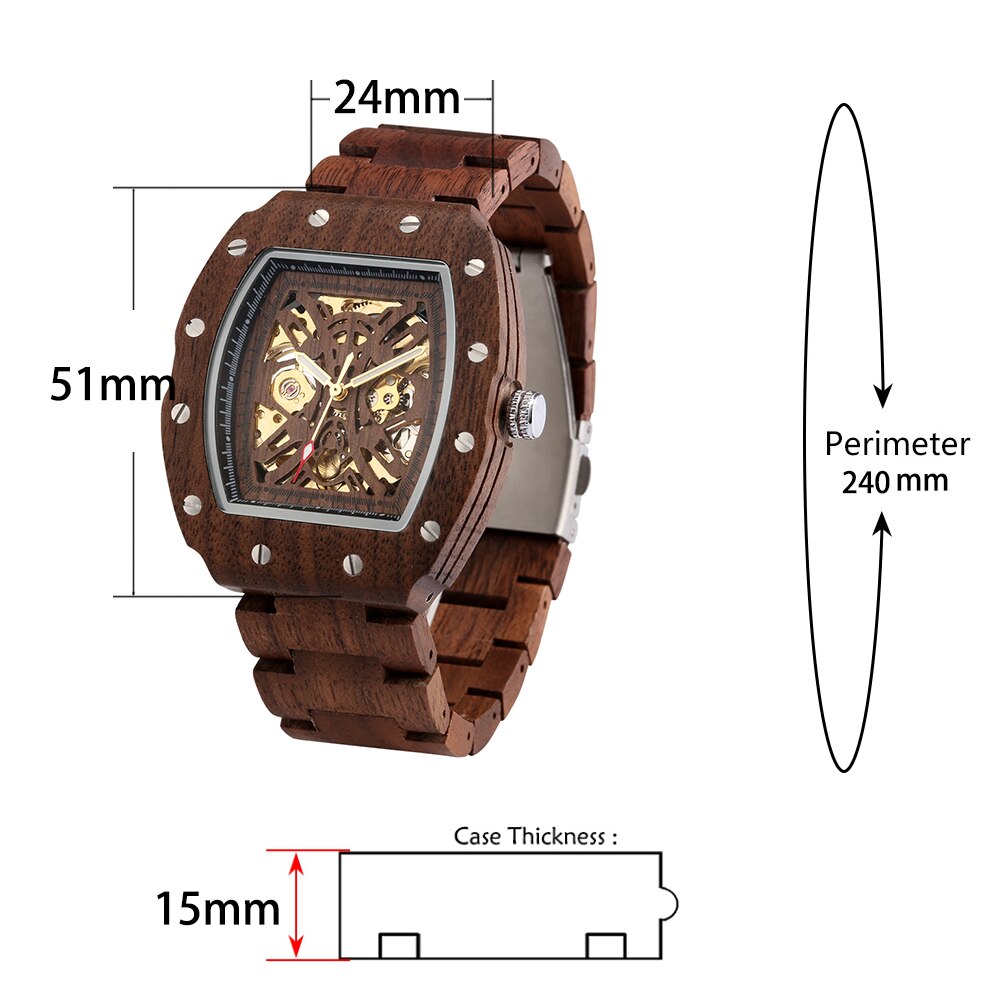 Holz Automatik Armbanduhr "Rossastro no.805" - PITANI