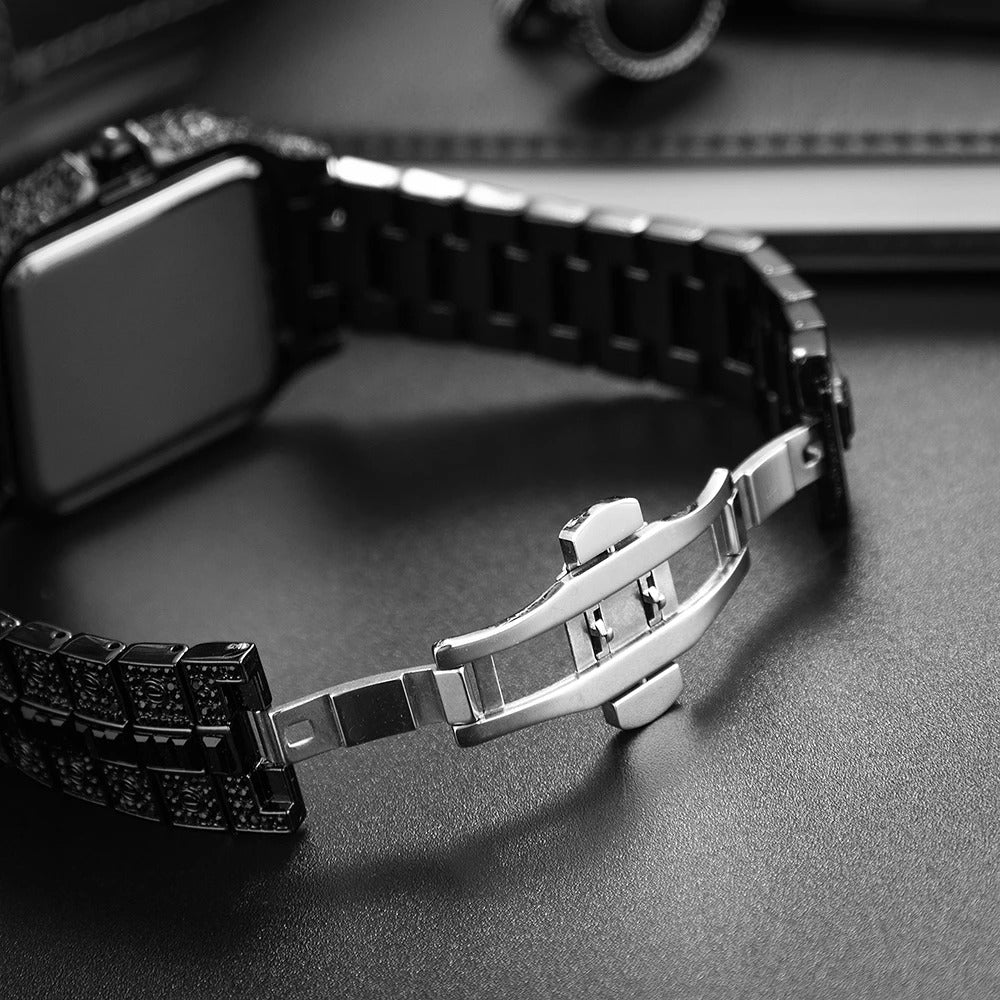 Edelstahl Automatik Armbanduhr "Diamante Ghiacciato no.417" - PITANI