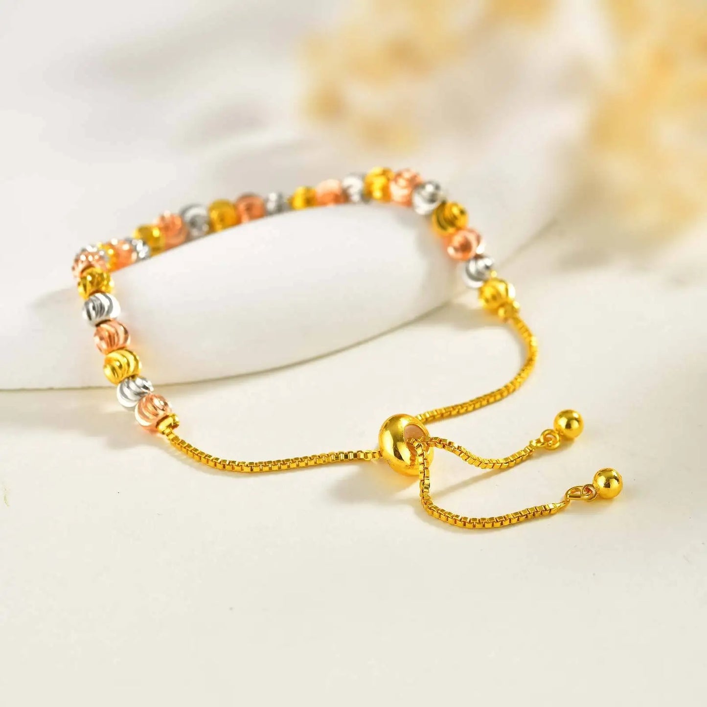 Edelstahl Armband mit verschiedenen Perlen "Bracciale Di Perline no.5214" - PITANI