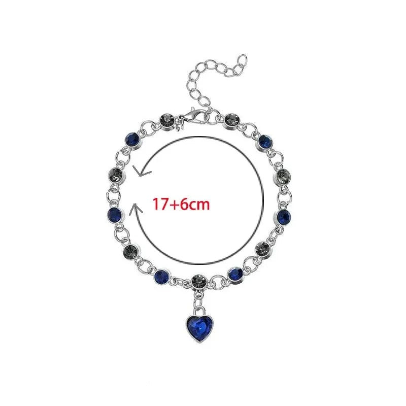 Edelstahl Armband "Cuore Di Cristallo Blu no.553" - PITANI