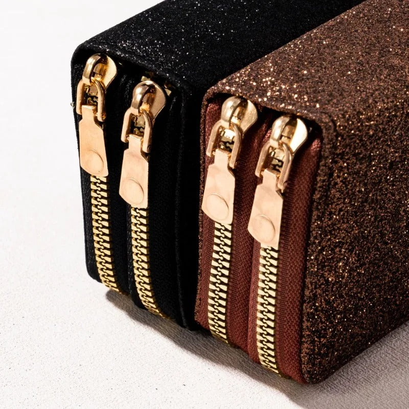 Premium Glitzer Geldbeutel "Doppia cerniera no.314" - PITANI