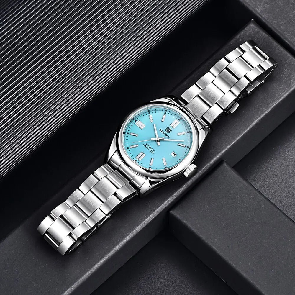 Edelstahl Automatik Armbanduhr "Impermeabile Blu no.419" - PITANI