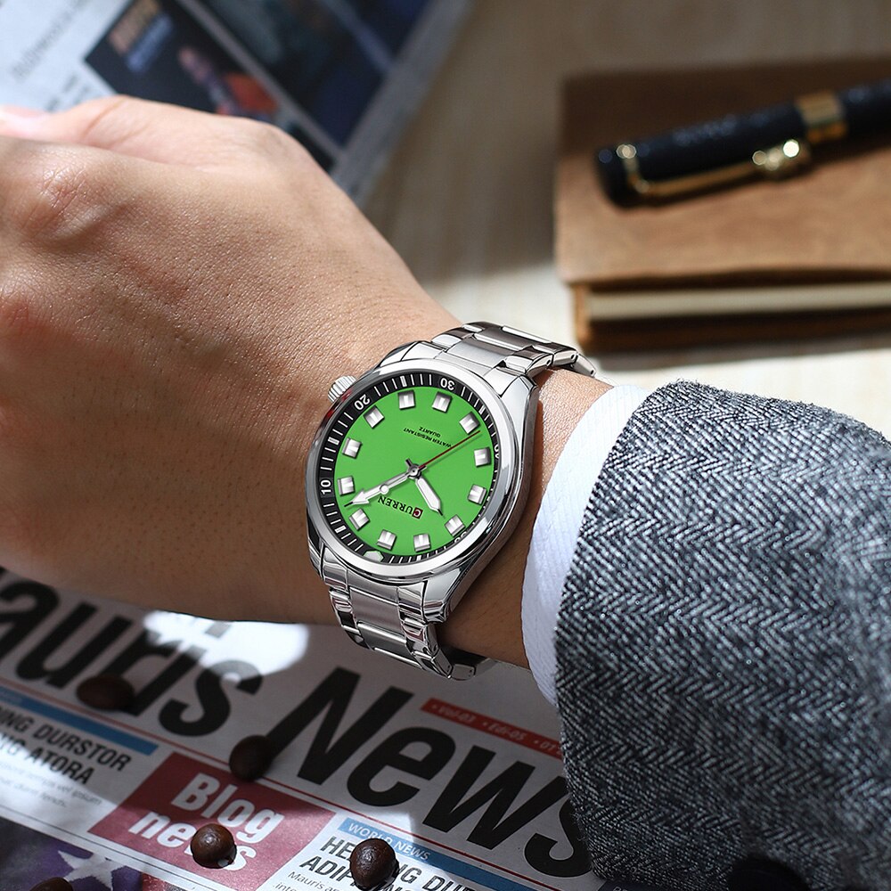Edelstahl Armbanduhr "Vetro Zaffiro no.409" - PITANI