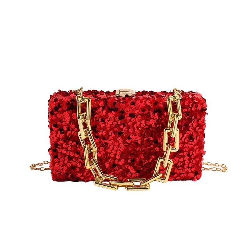 Premium "Paillettes in rilievo no.261" Handtasche/Clutch Größe "S" - PITANI