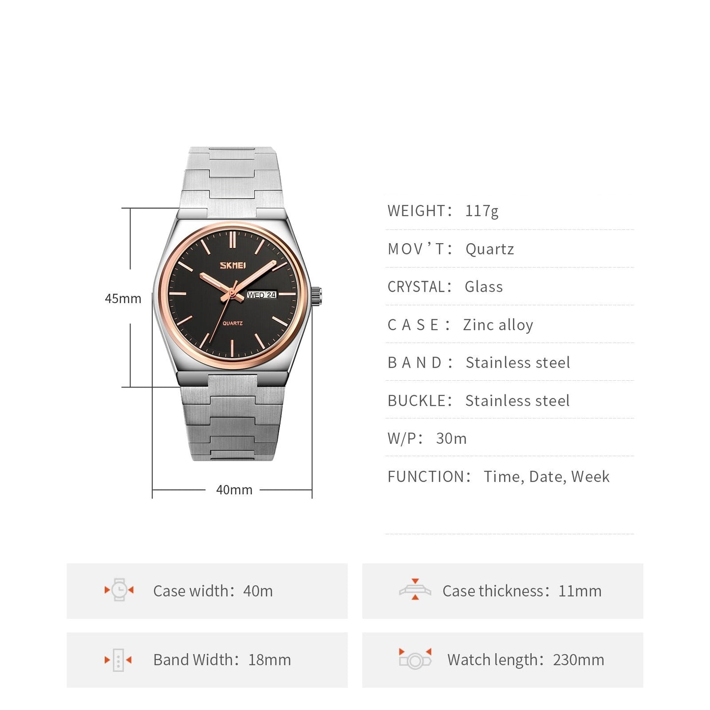 Edelstahl Armbanduhr "Il Tempo vola no.395" - PITANI